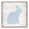Hoppy Easter Bunny Silhouette 16" x 16" Canvas Wall Art